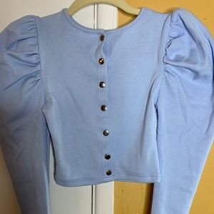 Puffy Shoulder button cardigan